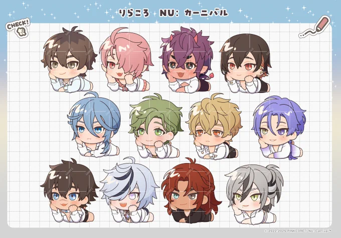 ✦ᴡᴏʀᴋ────────────── りらころ NU: カーニバル ───────────────── 原型デザイン及びイラストを担当いたしました。 どうぞよろしくお願いします! #ニューカニ #NUCarnival