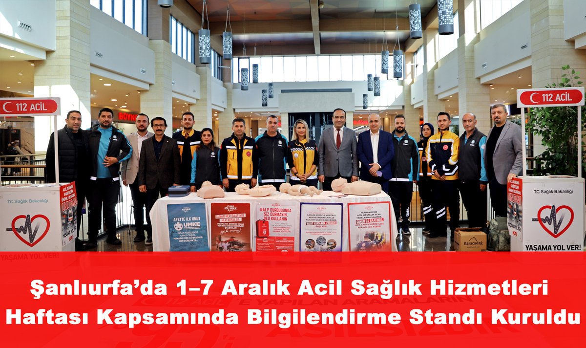 Şanlıurfa’da 1–7 Aralık Acil Sağlık Hizmetleri Haftası Kapsamında Bilgilendirme Standı Kuruldu urfahabersitesi.com.tr/sanliurfada-1-… #Şanlıurfa İl Sağlık Müdürlüğü #urfa haber #urfa haber siteleri #URFA HABER SİTESİ #Genel