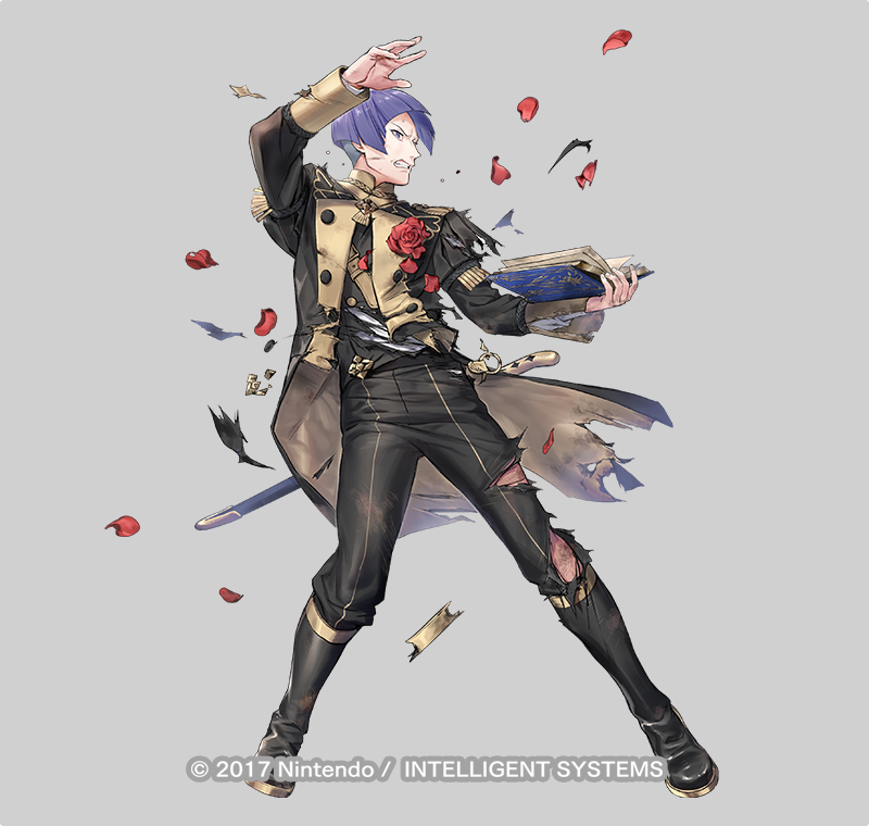 「『ファイアーエムブレムヒーローズ』水着姿から引き続き制服姿も「赤薔薇の貴公子 ロ」|п猫Ｒのイラスト