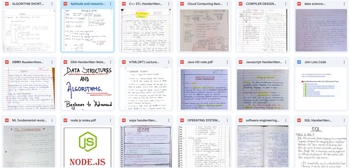 AvinashSingh_20's tweet image. Placement Handwritten Notes PDF – DSA, DBMS, OS, Web Dev, OOP &amp;amp; More (Free) -lets-code.co.in/blogs/placemen…