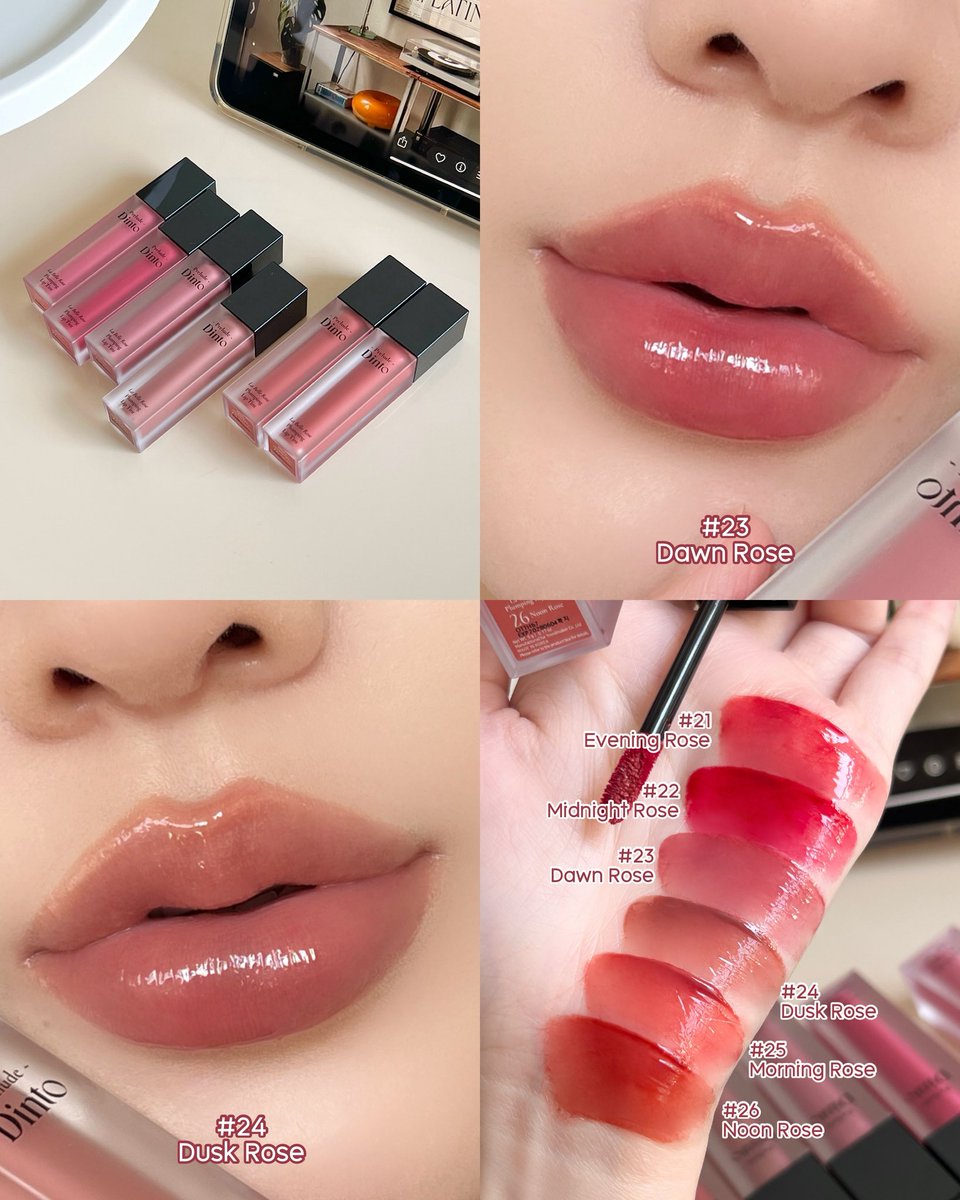 เท๊ออออันนี้ควรแมสเถอะ น้องเป็นลิปแบรนด์ Prelude Dinto เนื้อฉ่ำแบบสีแน่นสเตนสวยไม่เพี้ยนกลบสีปากเดิมได้มาในโทนกุหลาบละมุนๆยิ่งสี 23,24 ออกนู้ดชมพู นู้ดน้ำตาลคือสวยมากสวยตะโกนน 🥹