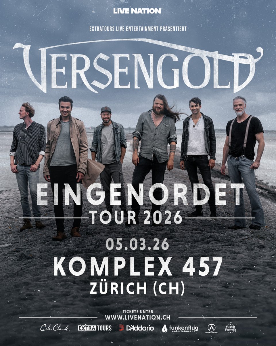 Versengold kommen nächstes Jahr nach Zürich! #versemgold #folkrock #komplex457 #livenation