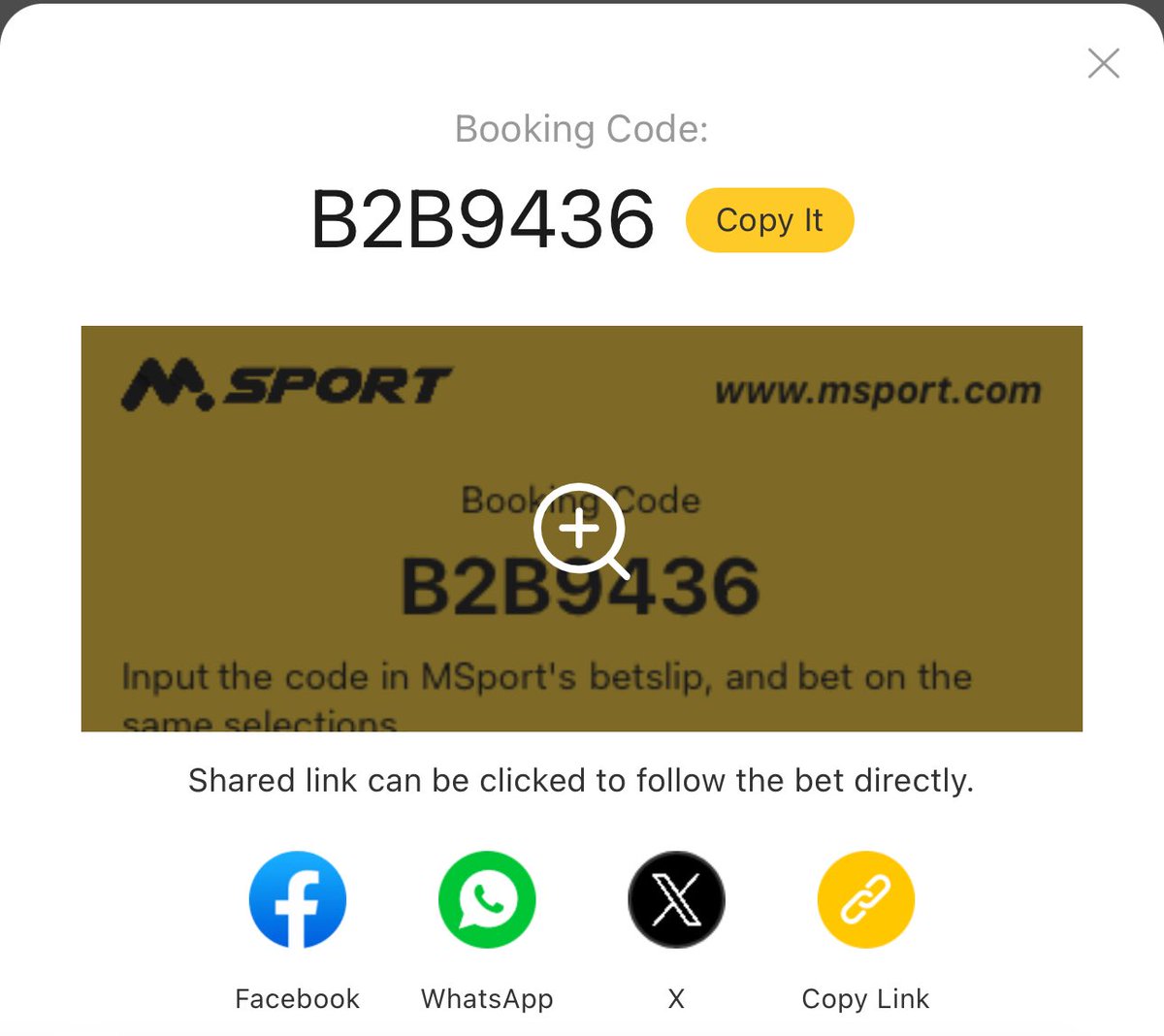 FOR_A_REASONS's tweet photo. HOME NOT TO SCORE A GOAL 10 ODDS B2B9436 ON MSPORT

HOME TO SCORE A GOAL OR MORE 
10 ODDS B2B9925

OPEN A NEW ACCOUNT AND GET UP TO 50,000 FREE BET https://t.co/o1J5rUNAeB

CONGRATULATIONS 🍾🎉🎊🎈 YOU ARE A WINNER WITH MSPORTS 

BOOKIES FOR A REASON 😋 https://t.co/93NIIy1gYG