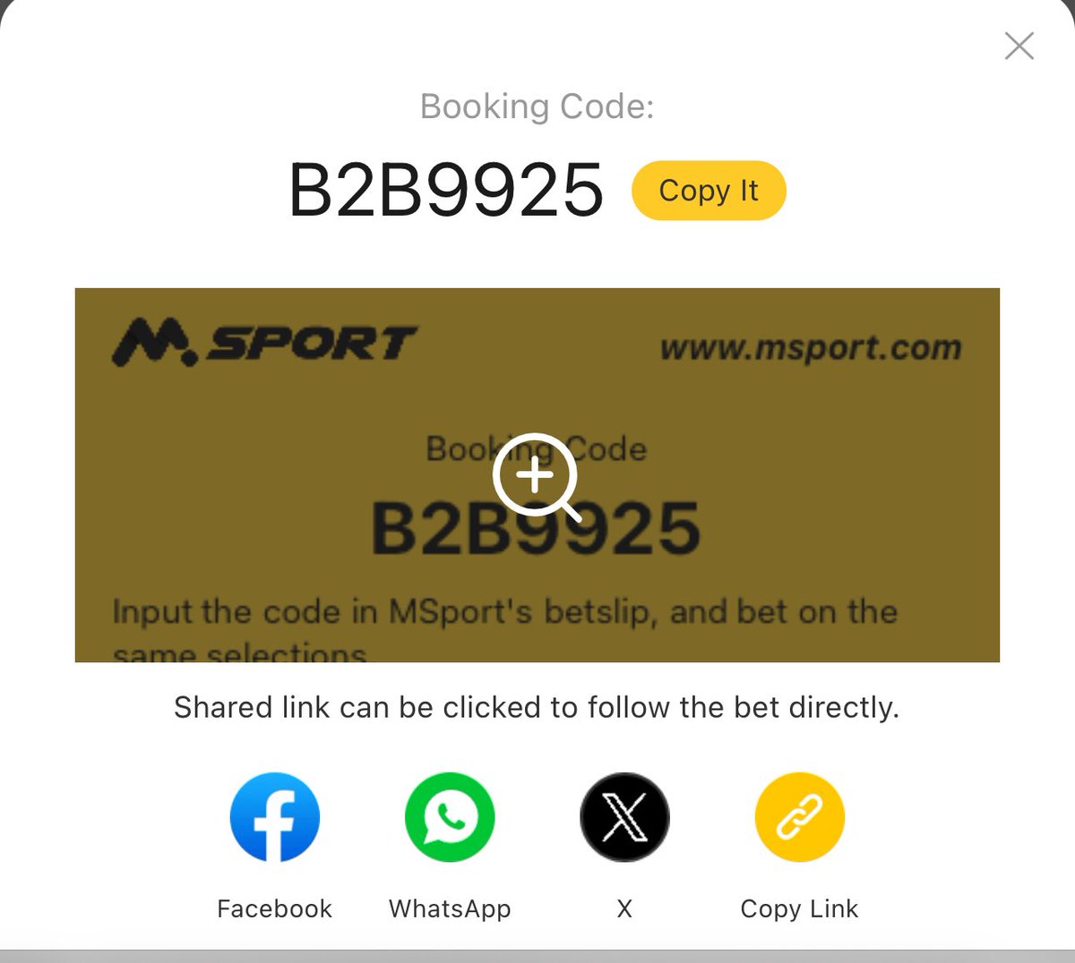FOR_A_REASONS's tweet photo. HOME NOT TO SCORE A GOAL 10 ODDS B2B9436 ON MSPORT

HOME TO SCORE A GOAL OR MORE 
10 ODDS B2B9925

OPEN A NEW ACCOUNT AND GET UP TO 50,000 FREE BET https://t.co/o1J5rUNAeB

CONGRATULATIONS 🍾🎉🎊🎈 YOU ARE A WINNER WITH MSPORTS 

BOOKIES FOR A REASON 😋 https://t.co/93NIIy1gYG
