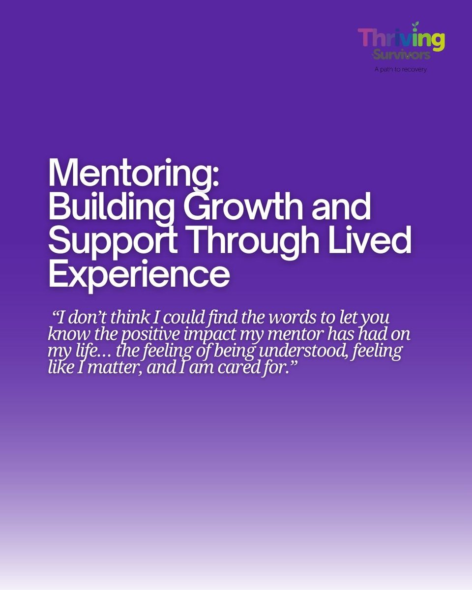 survive2thrive1's tweet image. Our Mentoring programme offers one-to-one, trauma-informed support from someone who’s walked a similar path.
💬 “I finally feel like I’m not alone.”

Free, confidential, and rooted in lived experience.

#MentoringMatters #PeerSupport #TraumaHealing #ThrivingSurvivors