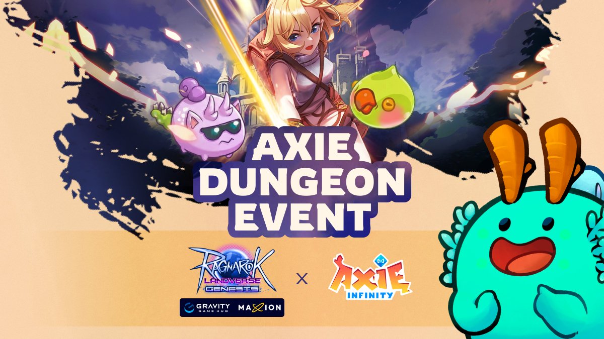 AxieInfinity's tweet image. Axie and Ragnarok are joining forces in Axie Dungeon!

Battle Lunacian monsters in Midgard ⚔

• Defeat slimes and axie enemies in @ROL_Genesis Season 9
• Earn RON, Axie Coin, and more
• Available until January 8th

Play now 👇

🔗 : rolg.maxion.gg