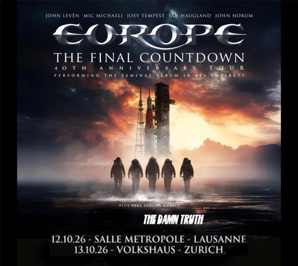 Good News Productions bringt euch 20206 Europe gleich zwei mal in die Schweiz! #europeband #hardrock