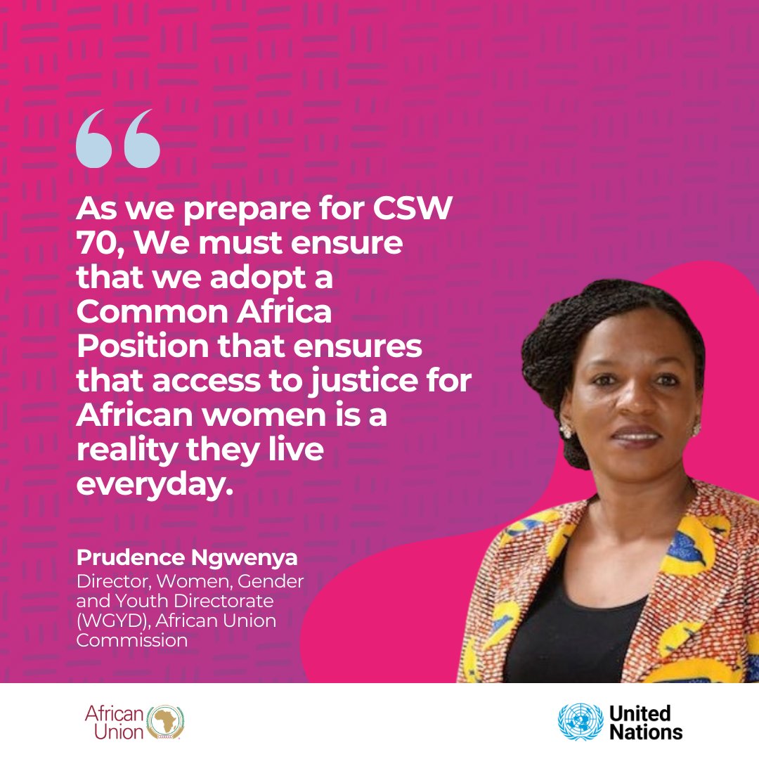 unwomenafrica's tweet photo. Strength in numbers once adoption of the Common Africa Position is adopted. Speaking in one voice ensures actualization of the ideas to be turned into action for the benefit of women and girls. #PreCSW70 #CSW70 #GenderEquality
@unwomenAU @_AfricanUnion https://t.co/Vn1uOOiY5i