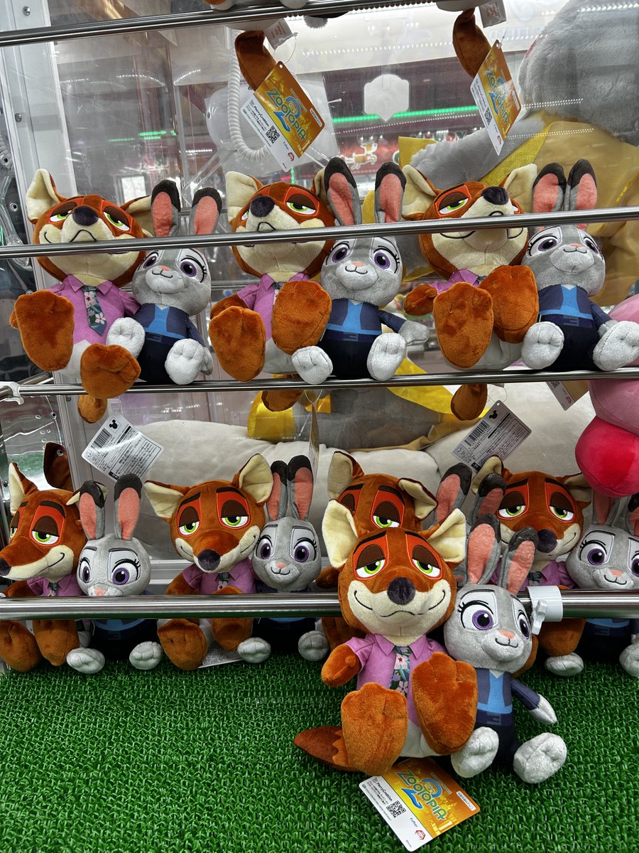 ユニベア ズートピア ぬいぐるみセット ズートピア2からペアぬいぐるみがプライズで登場！ ペアぬいぐるみ