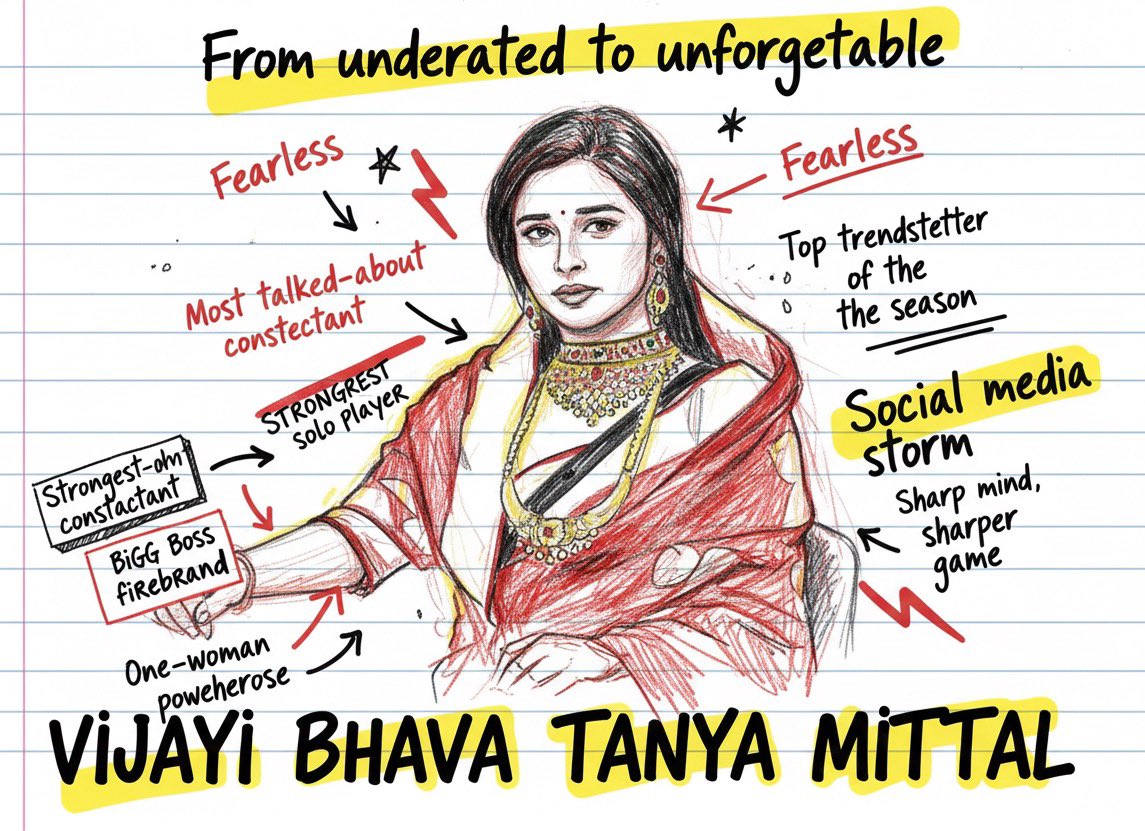 realitybar_yt's tweet photo. To all #TanyaMittal fans, this one’s from me. Spread it everywhere
retweet and like the post
#BiggBoss19 #BB19 

VIJAYI BHAVA TANYA MITTAL https://t.co/5cMN9fmNRH