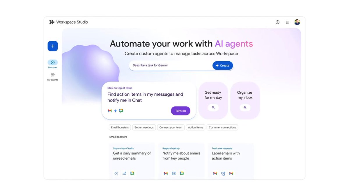 TropicVisionary's tweet image. Agents have:
• Starters (triggers)
• Steps (actions)
• Variables (dynamic inputs)
And they can reason + adapt as new info comes in.

#GoogleAI #WorkspaceStudio #AIagents #Gemini3 #FutureOfWork