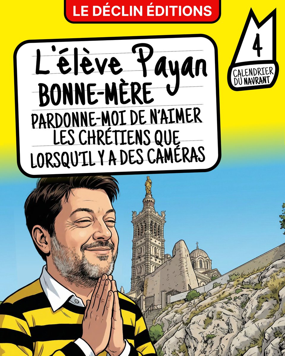 Jour 4 du #CalendrierDuNavrant ⤵️

Lorsqu’il s’agit de foi chrétienne, il n’y a pas le feu pour Benoît Payan!

Du Sacré-Cœur aux tags de l’église des Chartreux, on a bien compris qu’il n’aimait le Pape que devant les caméras.

Pas de panique, un petit signe de croix et ça repart.