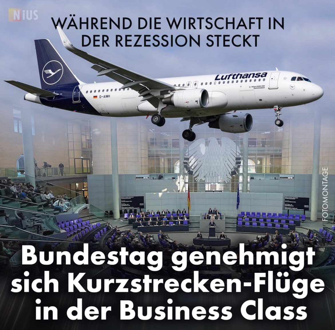 Georg_Pazderski's tweet image. Schlag ins Gesicht der Bürger❗️

Bundestag genehmigt sich Luxus-Reiseregeln. Ab sofort wird „Business Class“ bezahlt. Kosten: das Drei- bis Vierfache.

Bürger sollen mehr und länger arbeiten, Rentner müssen Flaschen sammeln, aber „unsere Volksvertreter“ schwelgen im Luxus.

Ich…