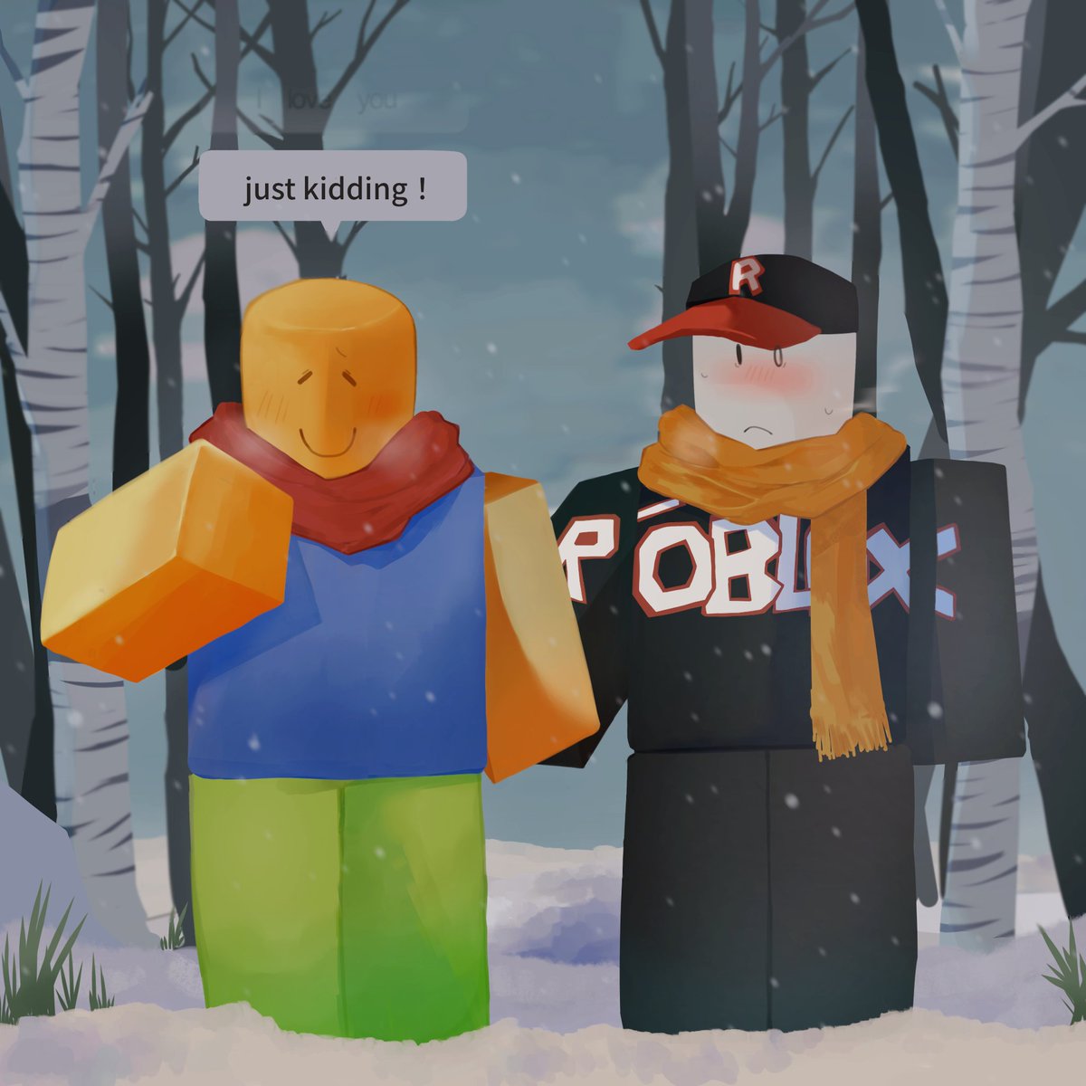 H_g07229's tweet image. Guest &amp;amp; noob is so cuteeee!!!🧣❤️‍🔥 #guestnoob  #noobguest #robloxart