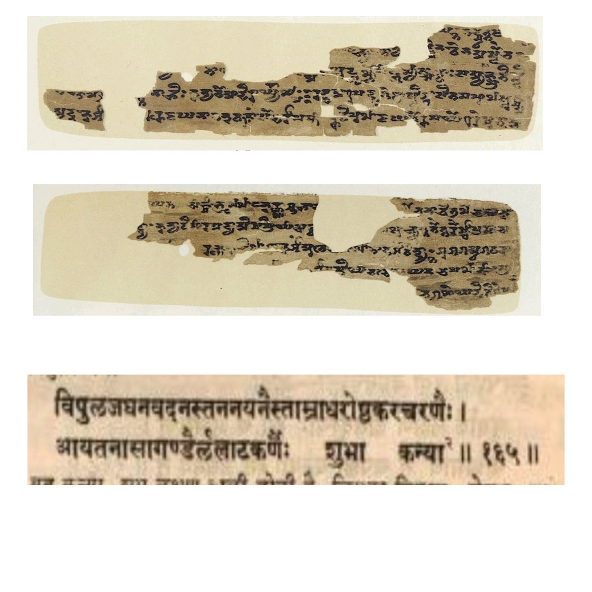 chronicle_watch's tweet image. Of course The Nāṭyaśāstra is indeed older than the Kushan period. This is evident because a Kushan - gupta -era manuscript of a text called Chhandovichiti, written in Brahmi script, includes a verse from the Nāṭyaśāstra as an example. This clearly shows that the Nāṭyaśāstra…