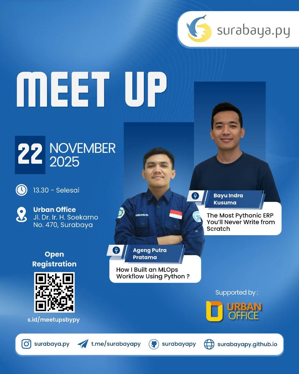 jhnsmyth0's tweet image. Kadang belajar itu berat, tapi kata orang bijak:
“Growth happens when you keep showing up.”
Jadi yaudah, hadir dulu — skill &amp;amp; kesempatan nyusul pelan-pelan 💚
See you on the next meetup 👋
#surabayapy #mlops #pythoncommunity #techvibes #learningjourney #keepgrowing