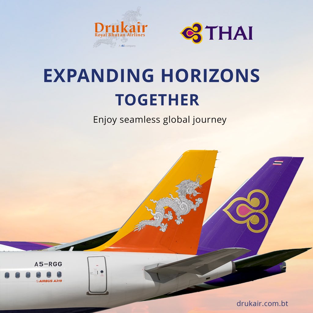 Drukair, Royal Bhutan Airlines tweet media