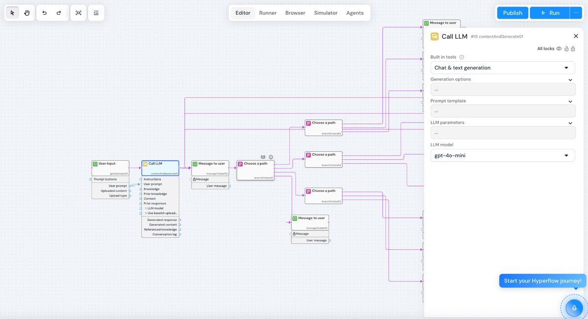 hyperflow_ai's tweet image. The Future of AI Development

What used to take thousands of lines of code now lives in a single flow graph.
HyperFlow isn’t just a tool — it’s a new way to build AI software.
#GenerativeAI #VisualProgramming #AIEngineering
