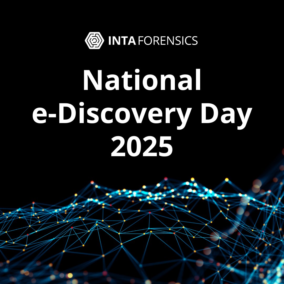 IntaForensics's tweet image. It&apos;s National e-Discovery Day! 👏

📁 e-Discovery is a fundamental process in #investigations and litigation.

Get in touch with our #digital experts today who can assist with electronic data discovery: eu1.hubs.ly/H0q0RVn0

#eDiscovery #digitalevidence