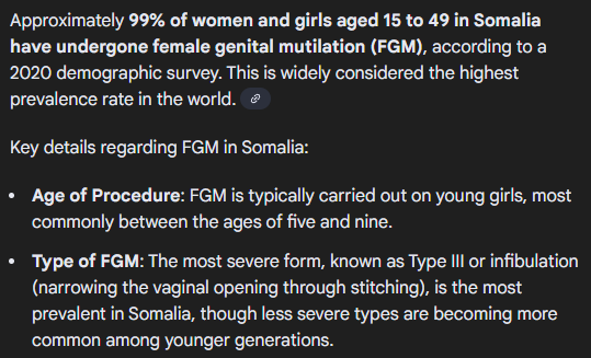 Drinok10's tweet image. I thought 99% was an over exaggeration, apparently it isn't.

They narrow the vaginal opening by stitching it, jesus christ man.