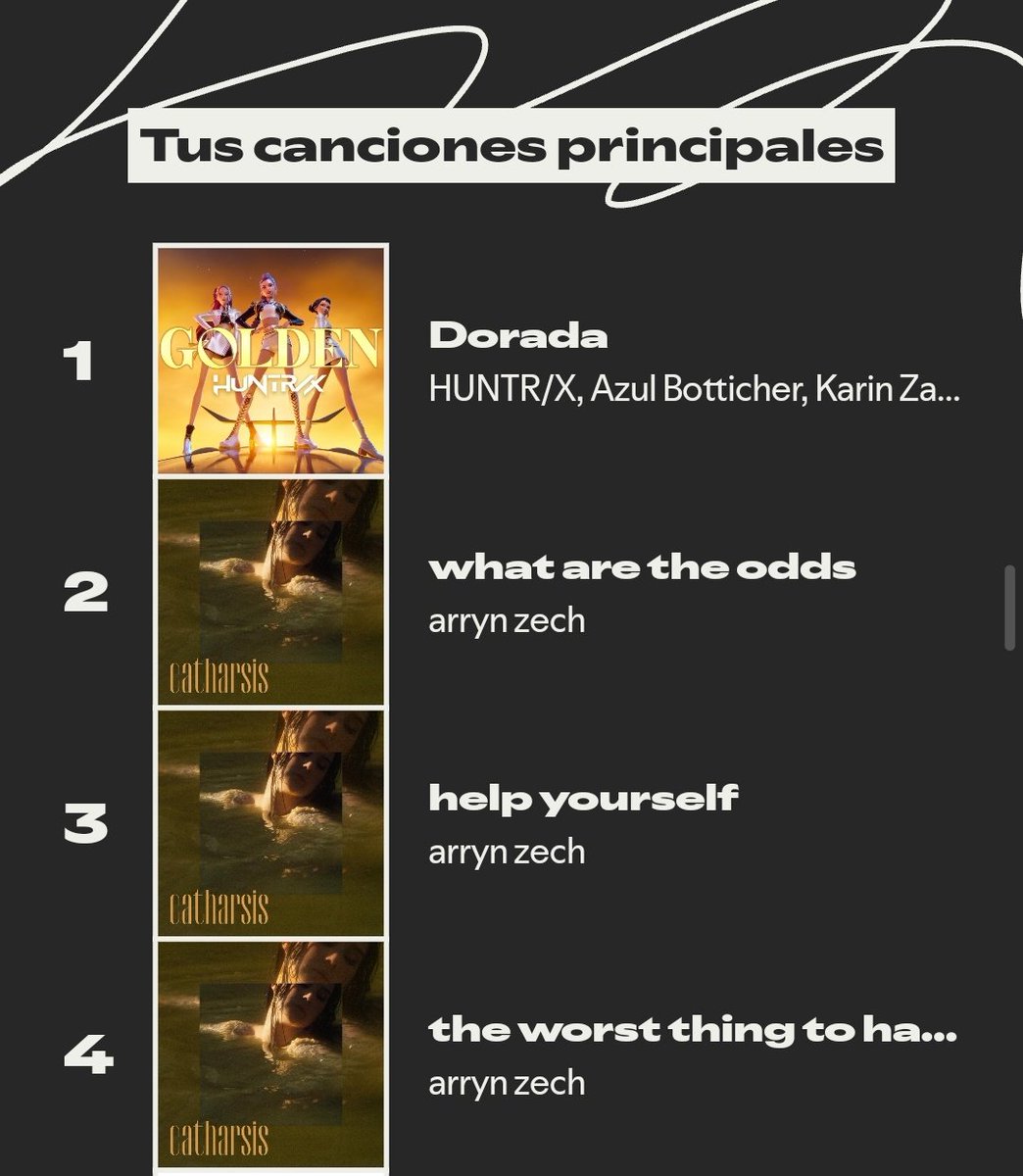 Miilakuroi's tweet image. Cuando digo que voy a apoyar a alguien lo digo en serio ✨ 

#SpotifyWrapped2025 #arrynzech