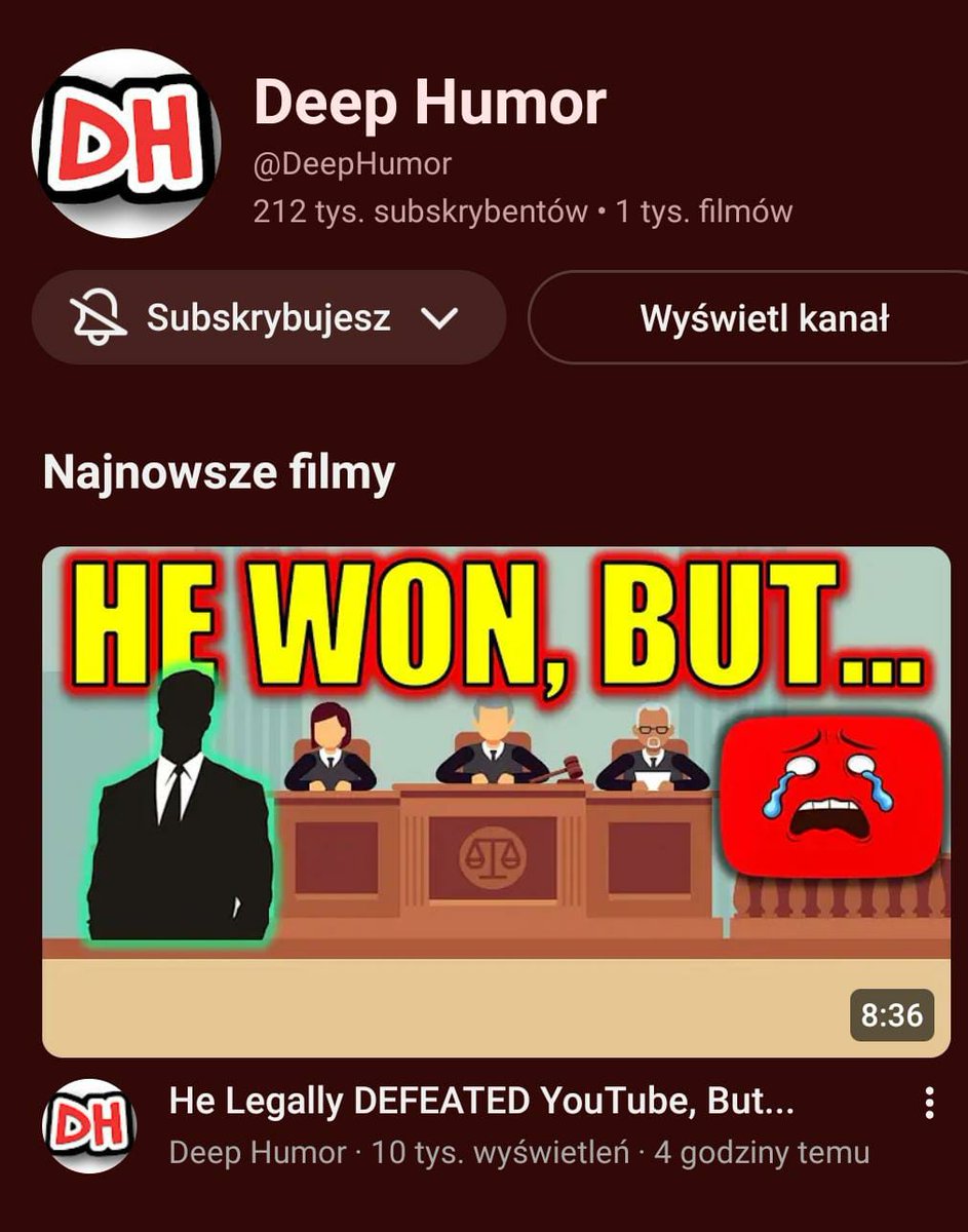 OlekChaseCar's tweet image. My legal victory against YouTube has been trending for 3 days. YouTube&apos;s response? Stonewalling.

Respected creator Deep Humor just featured my story on his channel. Watch it here ⬇️
@DeepHumor  thank you for telling my story so perfectly.
As he says himself, YouTube hates him -…