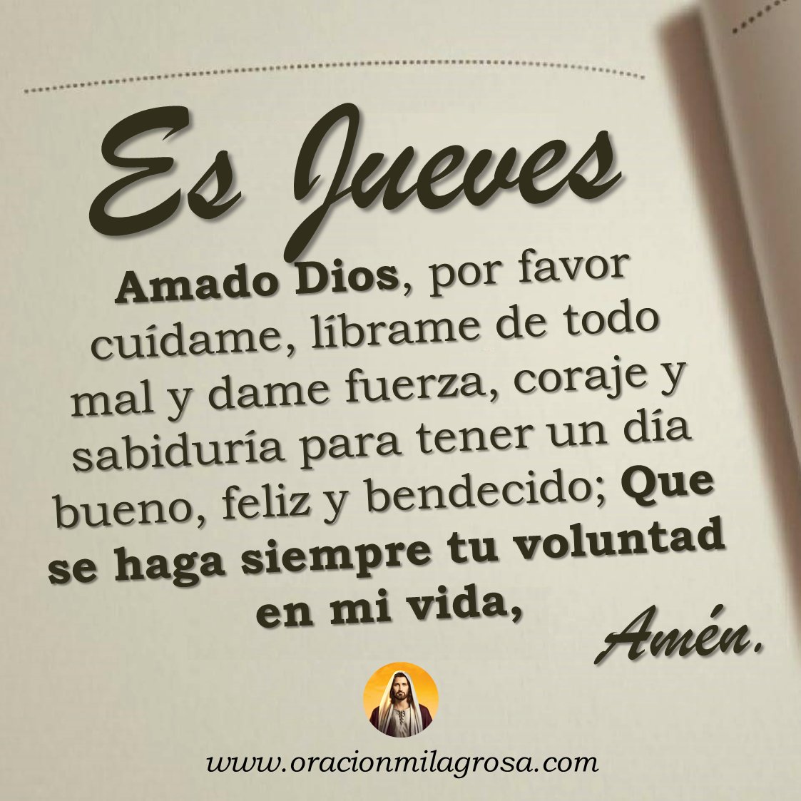 Oración para hoy jueves 4 de diciembre 👉 youtu.be/j0idxVLT-jU ✨