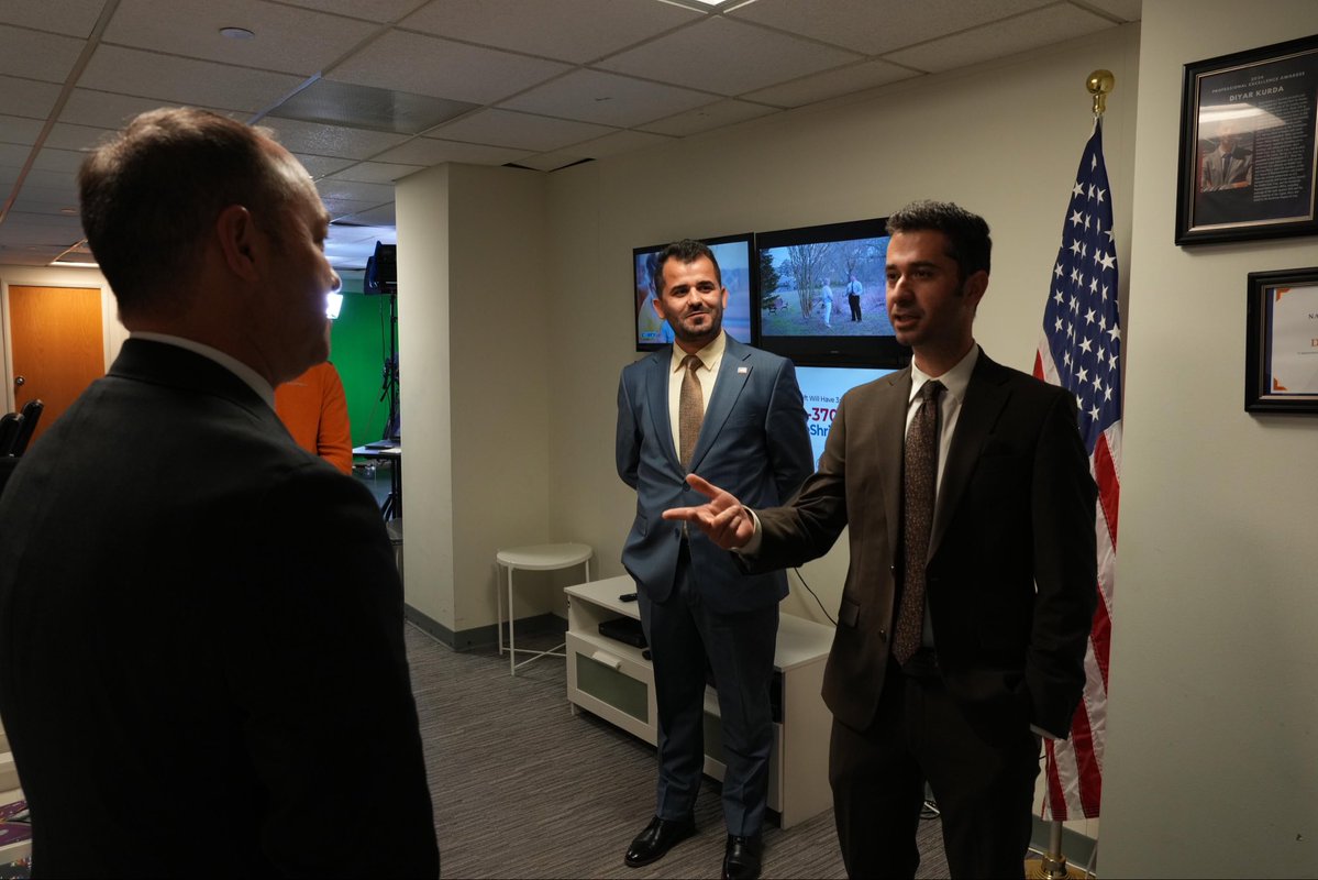diyarkurda's tweet image. It was great to host @RepStutzman Stutzman at our Washington office today and to have a productive and insightful conversation about the trajectory of U.S.–Syria relations, the rights of ethnic and religious minorities in #Syria and #Rojava, and the future of U.S.–Kurdish…