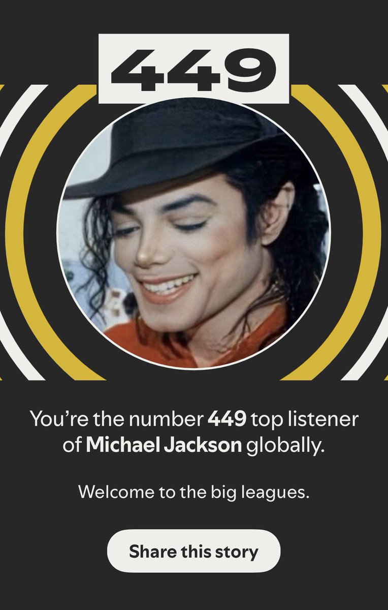This year was awesome listening to Michael. I want to get to number one in the world next year. Who’s up for a challenge? #MJFam #MichaelJackson #MichaelJacksonKingOfPop