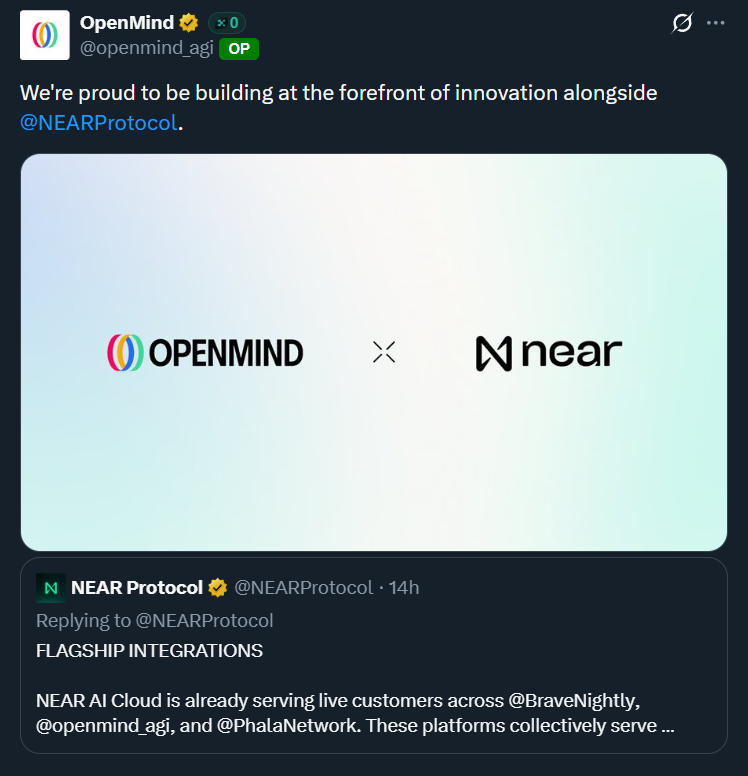 steelorian's tweet image. 연속으로 쓰는 @openmind_agi ! 왜냐면 바로 
@NEARProtocol 과의 협업 때문입니다.

OpenMind × NEAR 협업이 가지는 의미를 보면
1. 로봇·AI 에이전트의 대규모 온체인 실행 환경 확보
OpenMind는 궁극적으로 OM1+Fabric 네트워크를 
수천~수만 대의 로봇에 연결하려고 합니다.
이때 필수 조건이 빠른…