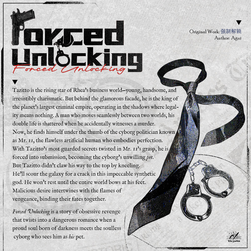 🎉New #Danmei license:
🔫Our newly licensed Sci-Fi danmei novels in English by the amazing author #Agui.
🔒强制解锁/ Forced Unlocking （English Edition）

#ViaLacteaDanmei