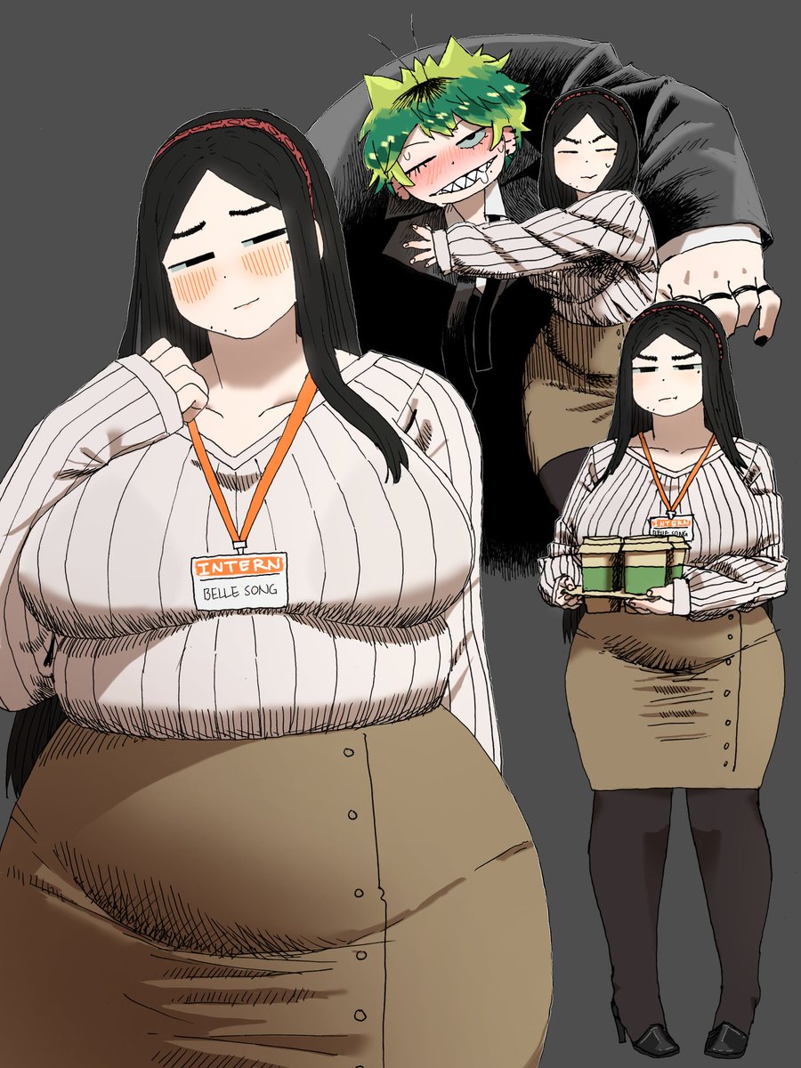 thewma_'s tweet photo. Naive Intern Belle ft. Senpai @rrrroch1 https://t.co/K5kZ93rwXh