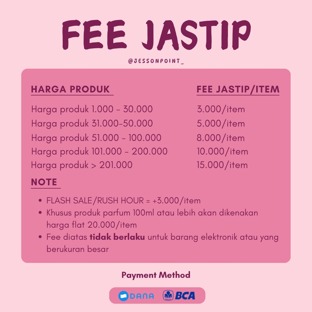OPEN JASTIP || JASTIP SALE tweet media