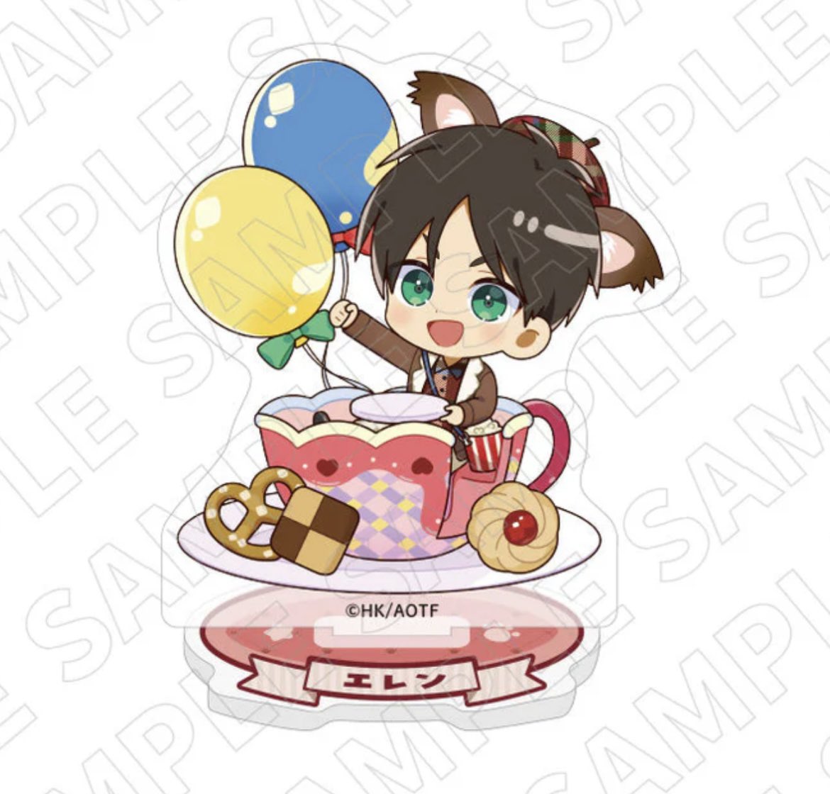 エレンの持ってる青風船はミカサちゃんで黄風船はアルミンを表現してるのかな？😌