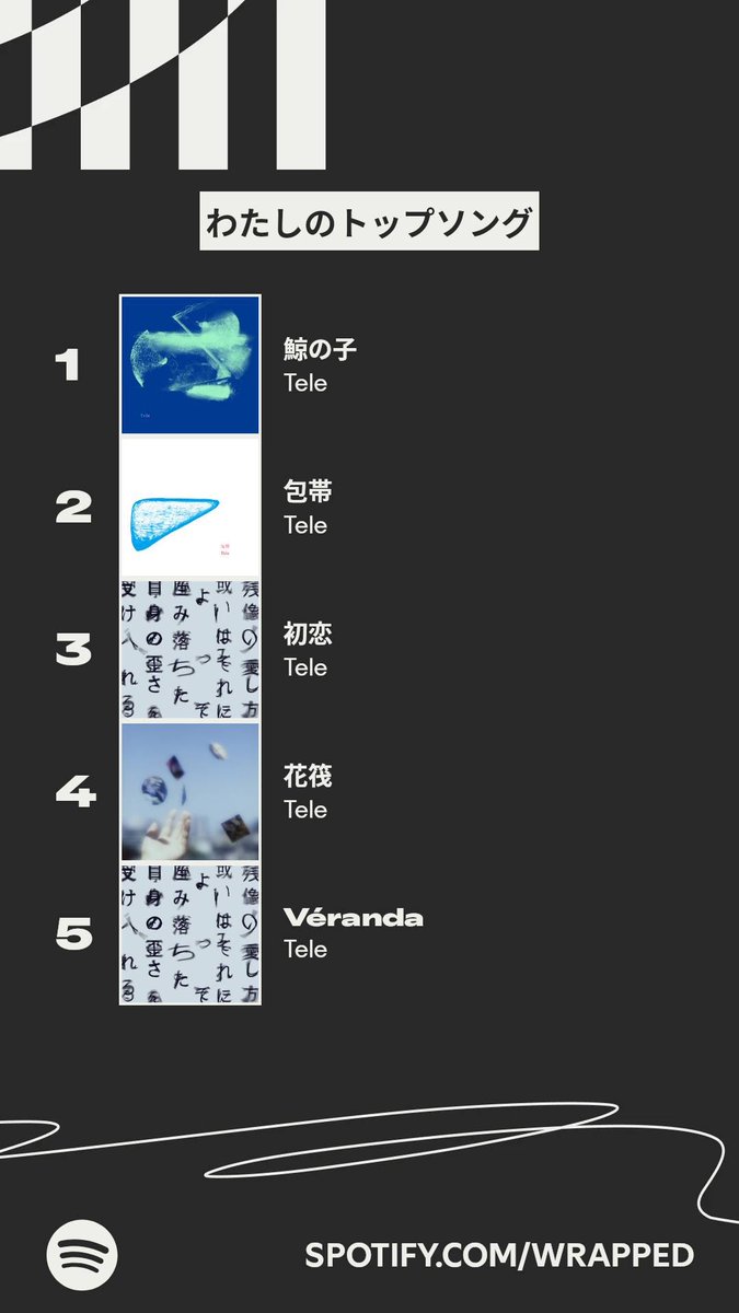 #Spotifyまとめ2025

今年もTeleづくしの1年でした…！幸せ！