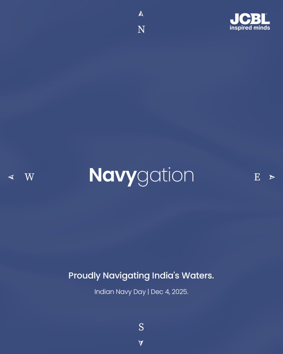 Saluting the guardians of our seas. Their unwavering service inspires us to move forward with integrity, purpose and commitment to the nation.

#IndianNavyDay #InspiredMinds #JCBLGroup