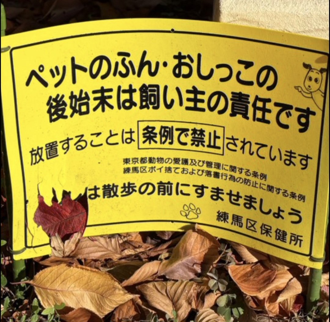 これ、何は散歩の前にすませましょうなんだろう？
（答えは知りません）
