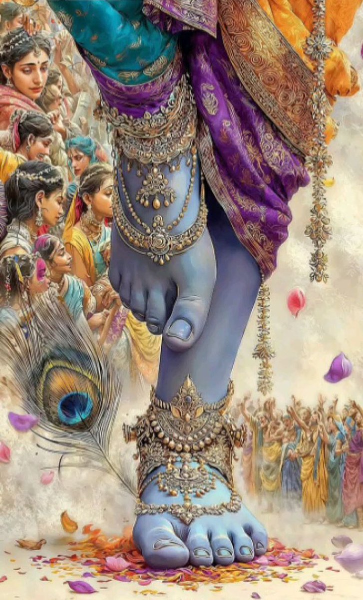 ॐ श्री कृष्ण शरणम् मम् 👣🪷🚩
