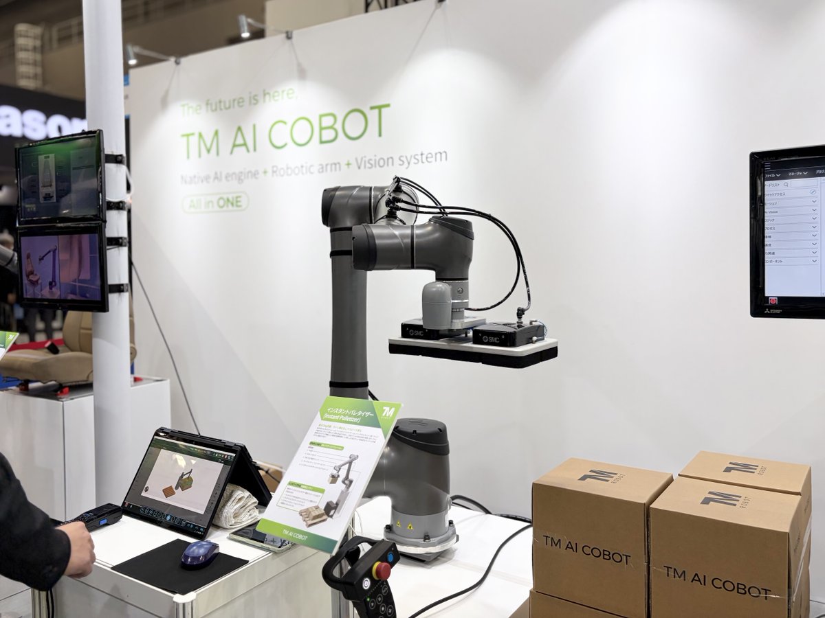techmanrobot's tweet image. The countdown is on—2️⃣ days left before #iREX2025 ends.
Instant Palletizer shows how the TM25S combines power, reach, and intelligence to keep production running.
With quick setup and built-in vision, automation starts fast.