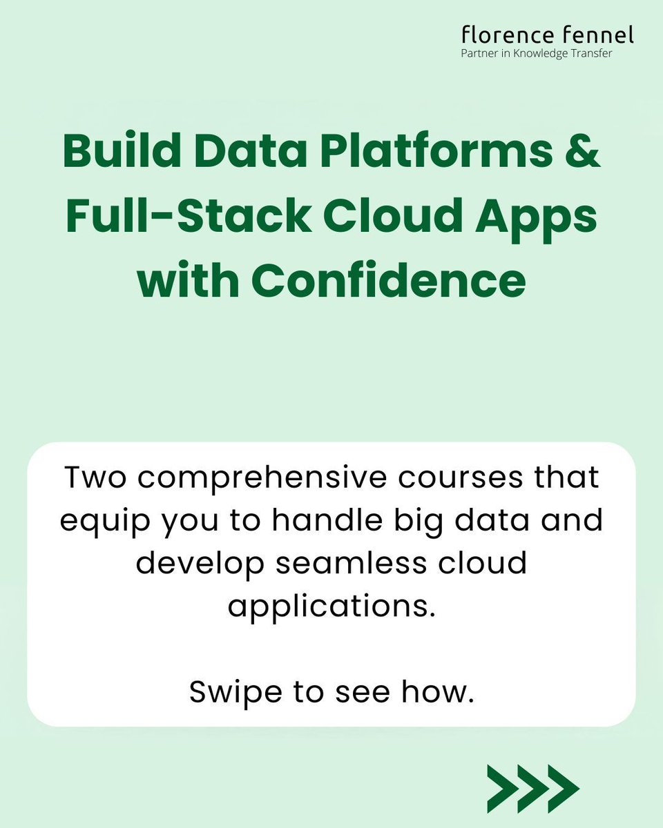 Florence4Growth's tweet image. Looking to level up your data engineering and cloud development skills?

Whether you want to drive data insights or build robust cloud apps, these courses give you hands-on skills employers are looking for.

#BigData #DataEngineering #CloudDevelopment #FullStackDev #TechSkills