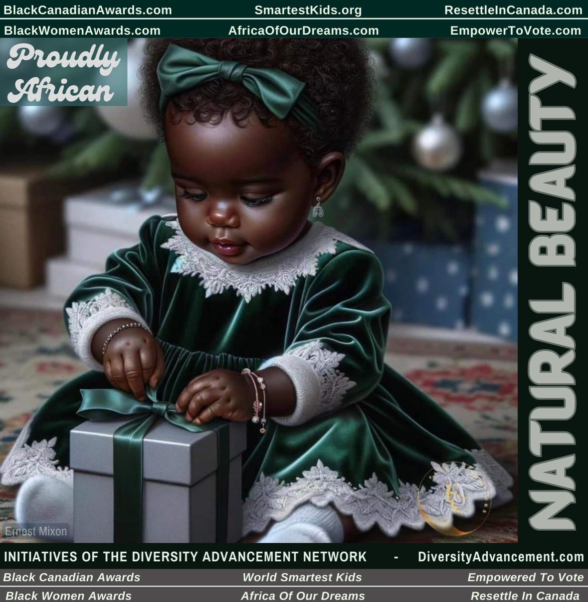 Celebrating the innocence, richness, and beauty of our heritage this season. This little Queen is ready for the holidays! 🎁
What's your favorite tradition during this time of year? Let us know! 👇
​#ProudlyAfrican #NaturalBeauty #BlackGirlMagic #DiversityAdvancement #BlackWomen