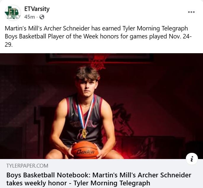 GamegetterTim's tweet image. 🔥Archer Schneider AVG👉 29.0 Points &amp;amp; 9.5 Boards over Onalaska and Central Heights.
Read more at Tylerpaper.com

@sch_Archer
#classof2026
6'5 205 lbs
Jersey # 0
NCAA ID# 2303829246
Martin's Mill, TX

@STBA_TX @TXHSBB @TXCoachesCorner @hoopinsider @NETsn_Live