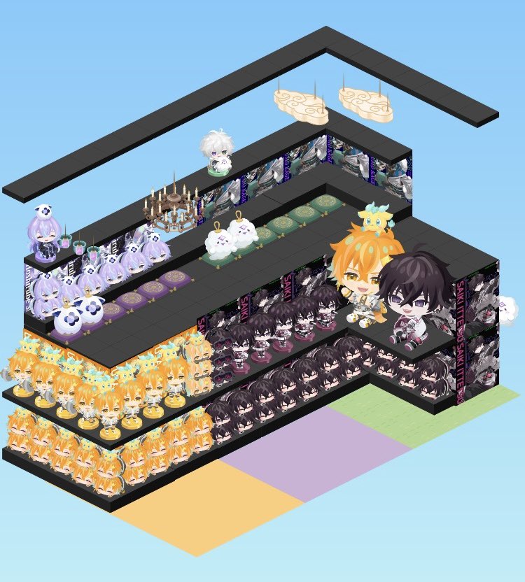 とりあえずキモオタ部屋アップデート #ピグパ星導叢雲コラボ