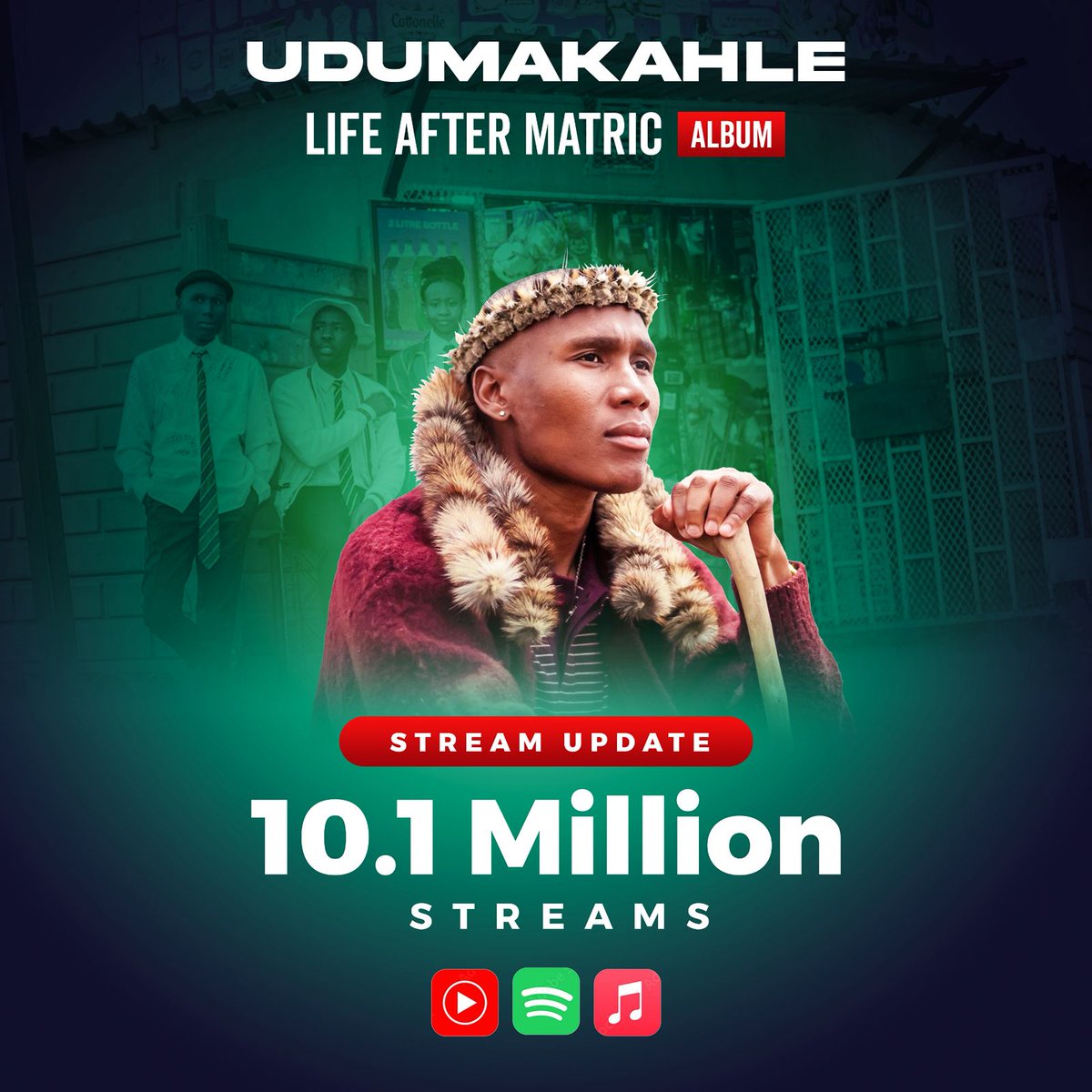 I am so grateful to everyone who has been streaming my album across all platforms .. niqhubeke ningadinwa.❤️✨