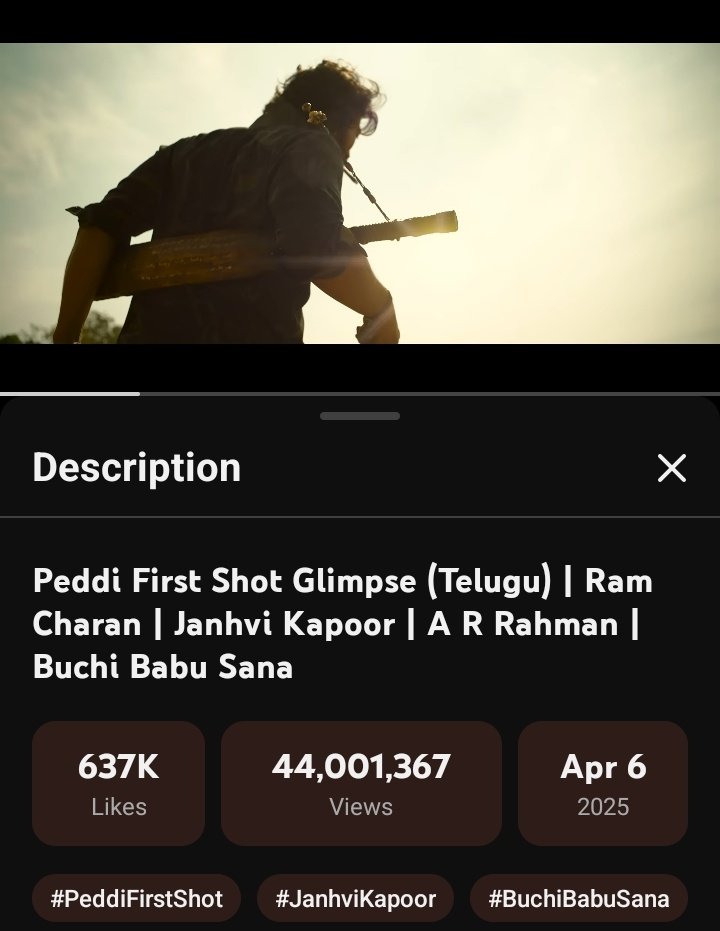 Raees2_'s tweet image. More 1.4M Views to go for TFI&apos;s Most Viewed Glimpse 🔥
#PeddiFirstShot

#PEDDI @AlwaysRamCharan