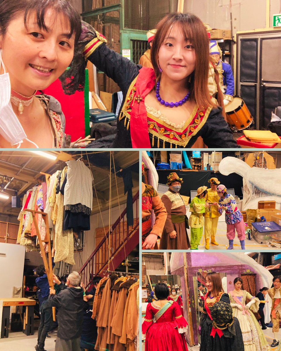 『森は生きている』
稽古場を移して、大道具を入れての稽古が始まりました！
衣裳合わせもしました。
衣裳プランナーの渡辺園子さんにお越しいただき、直しや着方などのチェックをしっかりしていただきました。
衣裳に袖を通すと、気持ちが引き締まり、イメージも膨らみます。