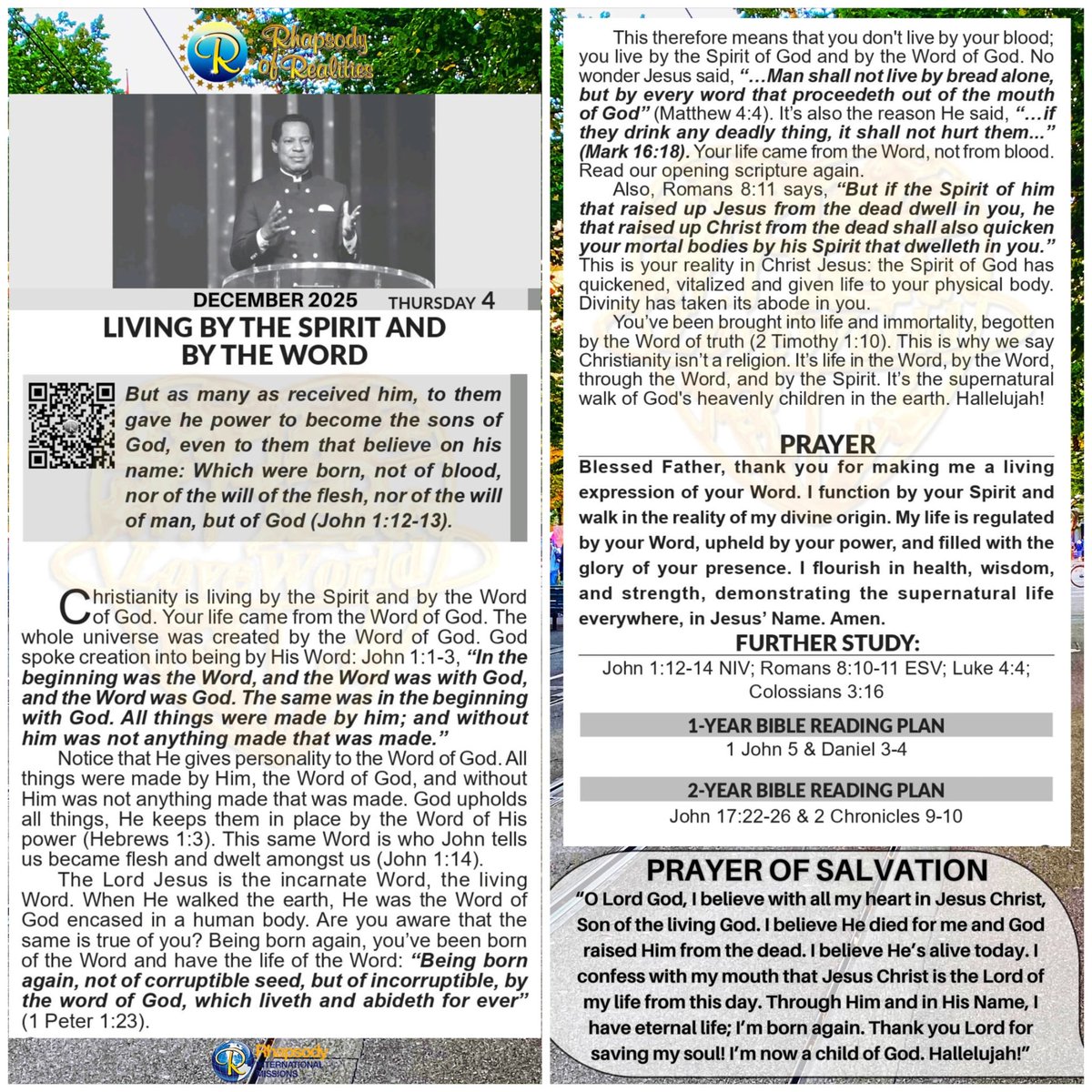 You get the best use of your devices when you follow the manual in setting it up and using it as described by the manufacturers; same way, you can't function as a Christian without being led by the Spirit of God and the Word of God. 

Can't happen. 

It's why everyday, we release