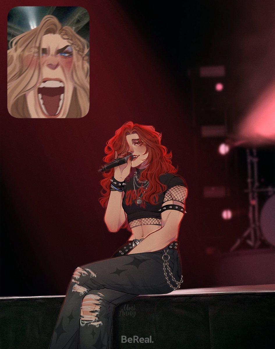 UmiAnny__'s tweet photo. Hazel admiring her gurl at her show :3 #berealmeme https://t.co/Pv9uGDULyG