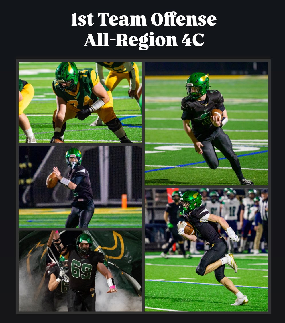 CoachDaveBishop's tweet image. Congratulations to the following @FBvikingstrong players for earning All-Region 4C Honors: 

1st Team Offense: 
QB: @zachdetweiler 
RB: @ethanlaf3 
WR: @GaffneyMac842 
OL: @AidenOliverLVFB 
Center: @Ryan_stern_2026 
——————————
1st Team Defense:
DL: @Jonavon_Ford 
DL: Ryan Barrett…