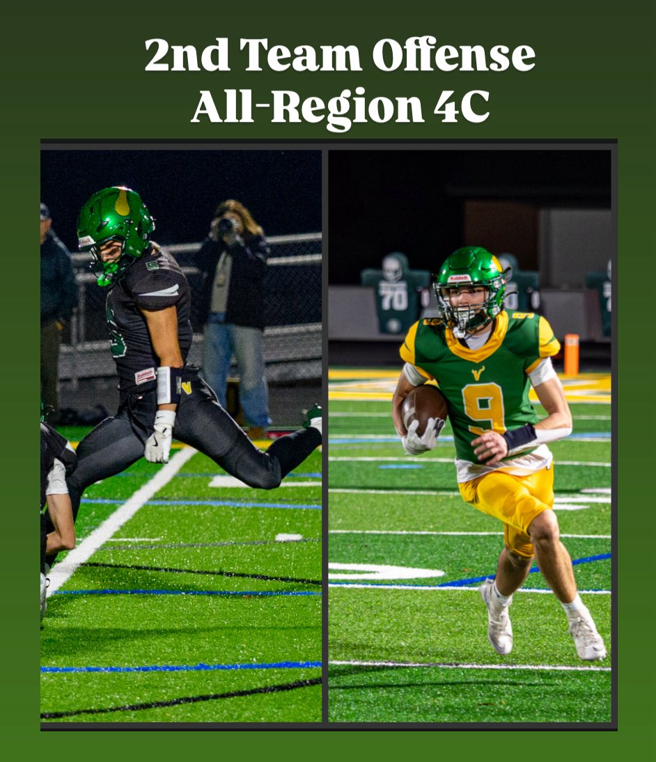 CoachDaveBishop's tweet image. Congratulations to the following @FBvikingstrong players for earning All-Region 4C Honors: 

1st Team Offense: 
QB: @zachdetweiler 
RB: @ethanlaf3 
WR: @GaffneyMac842 
OL: @AidenOliverLVFB 
Center: @Ryan_stern_2026 
——————————
1st Team Defense:
DL: @Jonavon_Ford 
DL: Ryan Barrett…